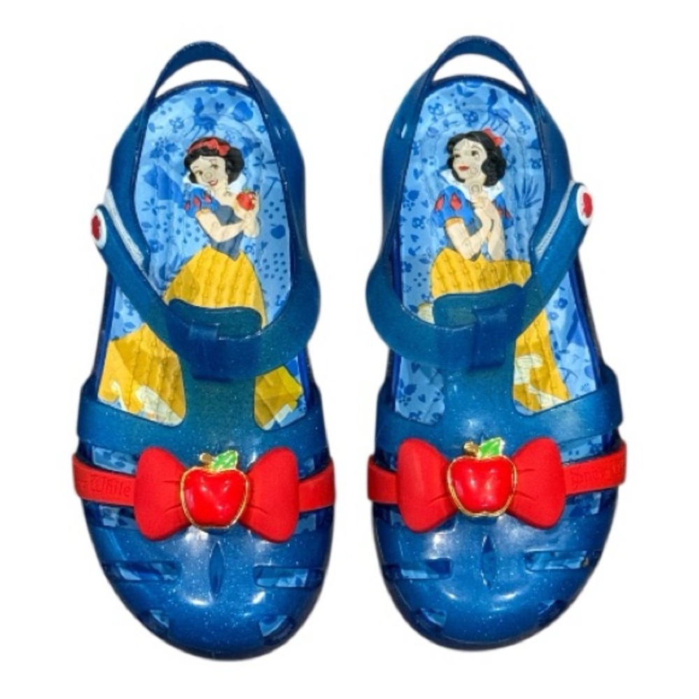 Disney Blue Sandals with Red Apple Bow